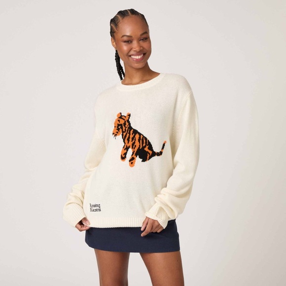 Rowing Blazers TIGGER CASHMERE SWEATER IVORY - Picture 2 of 4